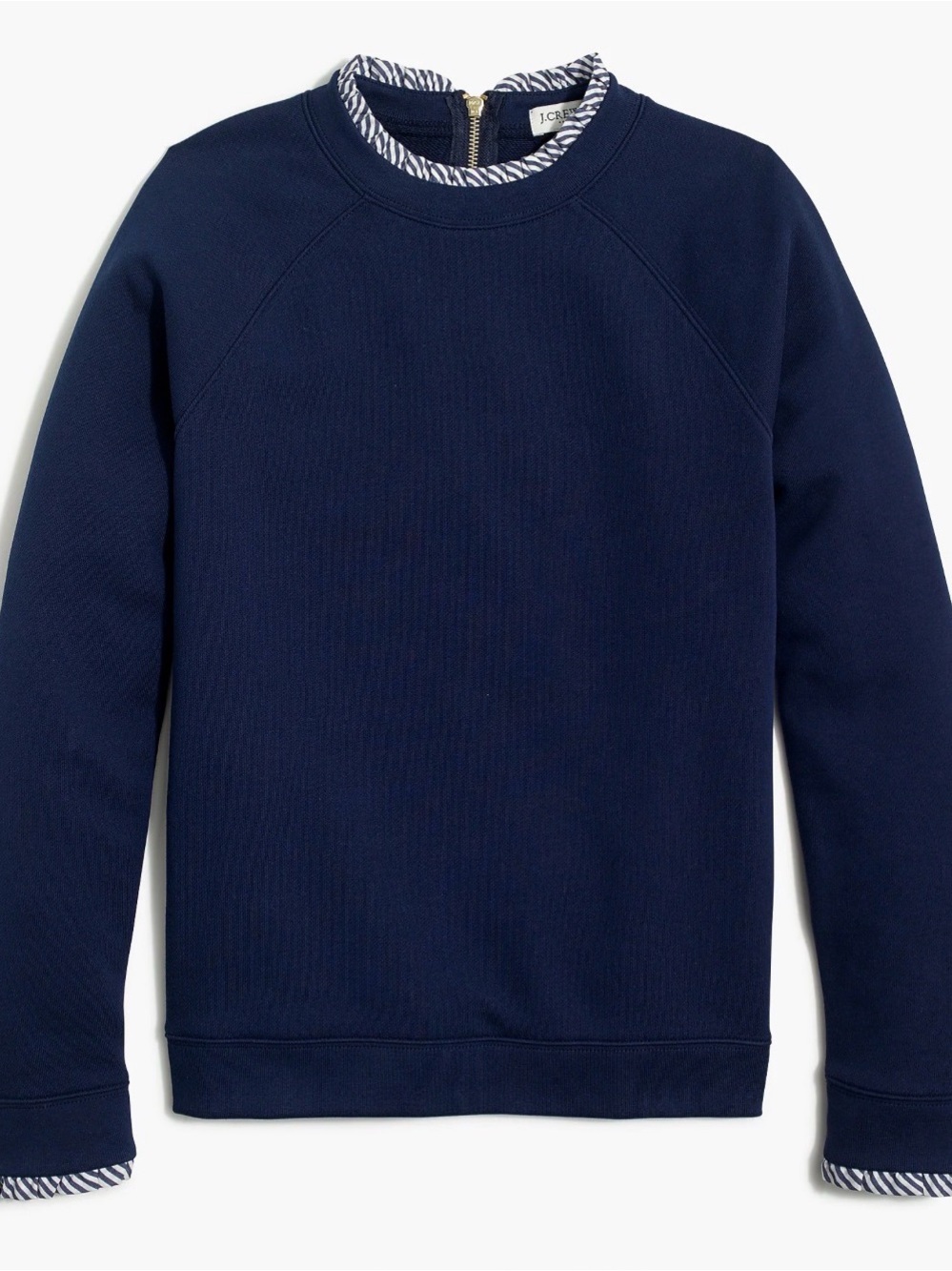 J Crew Ruffle neck & sleeve pullover. - Picture 2 of 6
